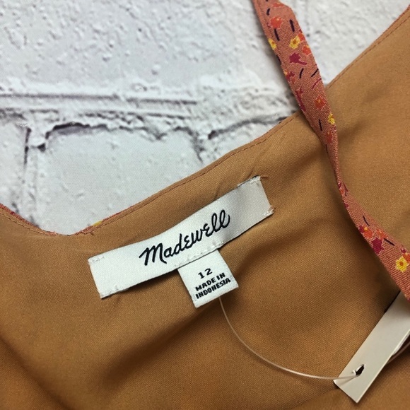 💐Madewell button cami Playground Posies spaghetti strap tank size 12 NEW - Picture 5 of 8